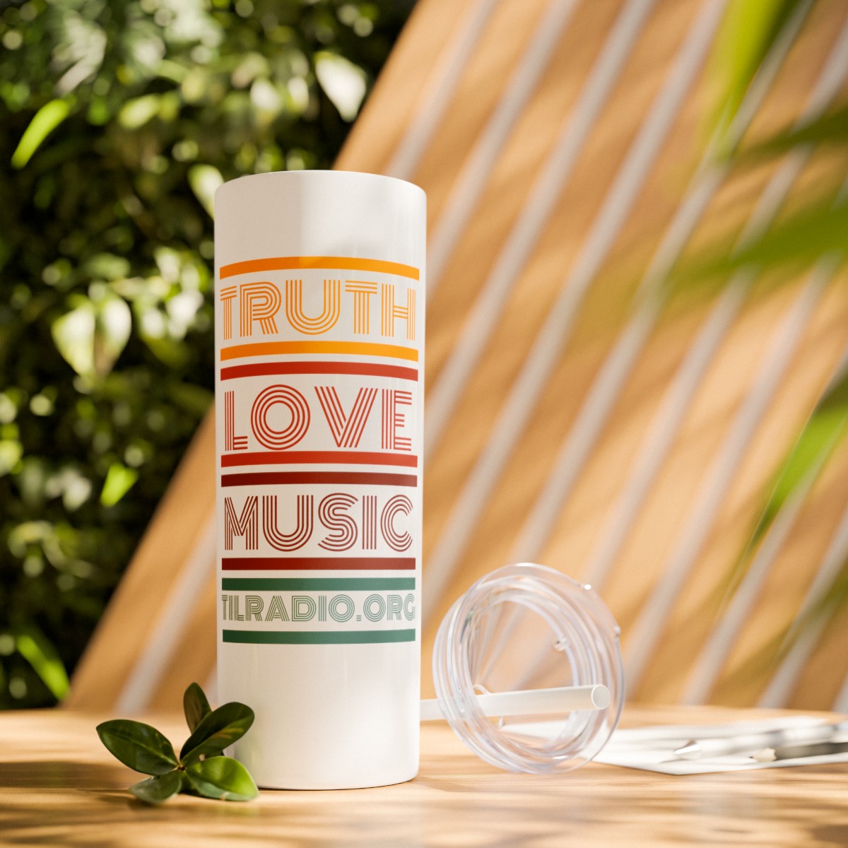 Truth Love Music - Color - Skinny Tumbler with Straw, 20oz product main image