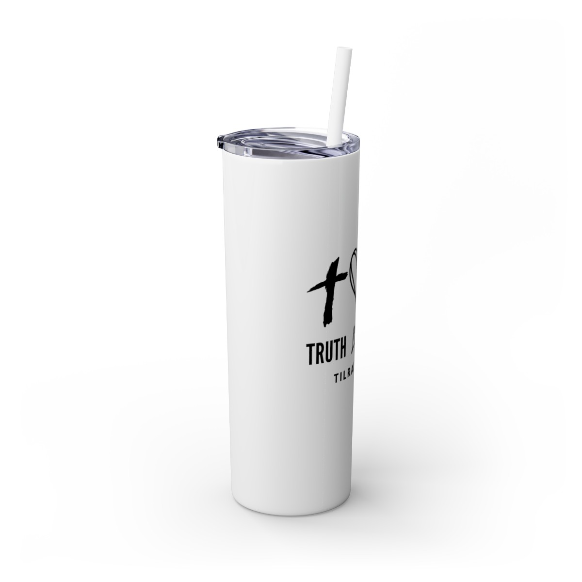 Truth Love Music Graphic - Skinny Tumbler with Straw, 20oz product thumbnail image