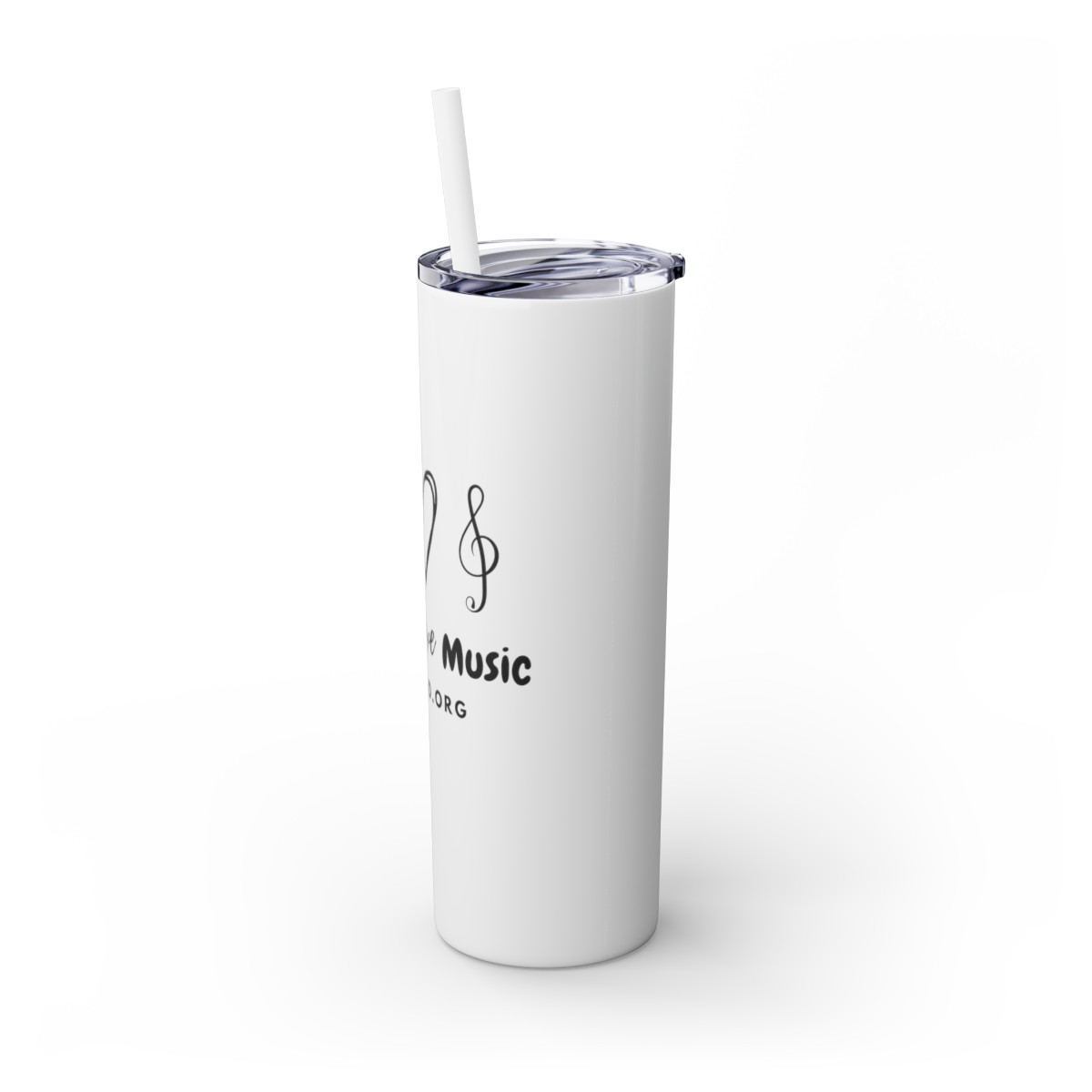 Truth Love Music Graphic - Skinny Tumbler with Straw, 20oz product thumbnail image