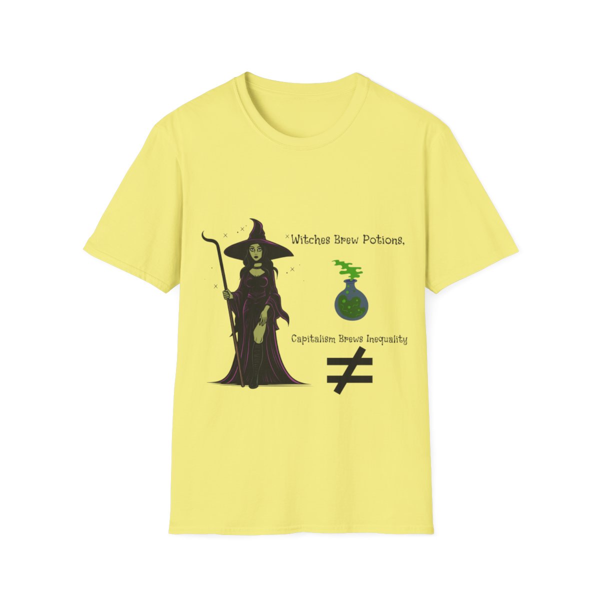 Witches Brew Potions, Capitalism Brews Inequality T-Shirt product thumbnail image