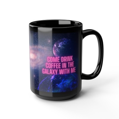 Galaxy Black Mug, 15oz