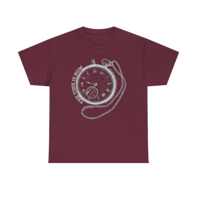 The Time Is Now Heavy Cotton Tee
