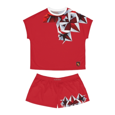 "Royal Red Papers" by Rob Dickens - Women's Short Pajama Set 