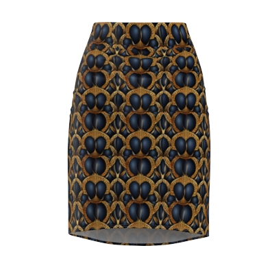 "Blue Lotus" by Rob Dickens - Women's Pencil Skirt 