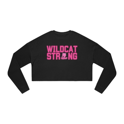 Wildcat Strong Pink - Women's Cropped Sweatshirt