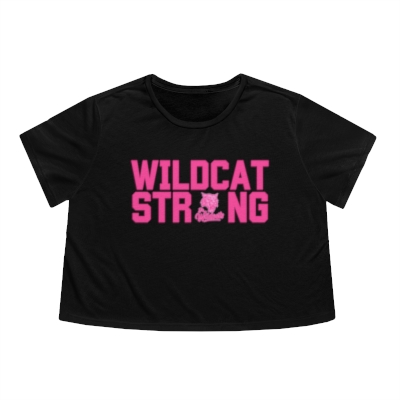 Wildcat Strong Pink - Women's Flowy Cropped Tee
