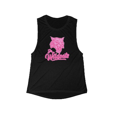 Jr Wildcats Pink Logo - Women's Flowy Scoop Muscle Tank