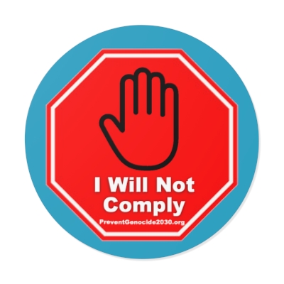 Stick to Not Complying! Round Vinyl Stickers