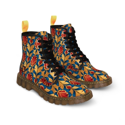 "Lotus Life" by Rob Dickens - Women's Canvas Boots