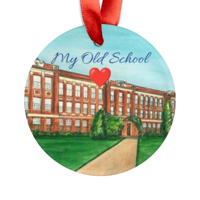 MY OLD SCHOOL Acrylic Ornament with Ribbon
