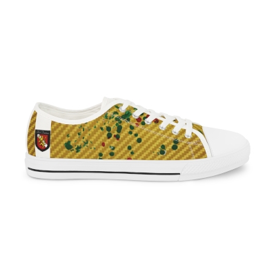 "Carbon Club" Gold with "Emerald Tango" - Men's Low Top Sneakers