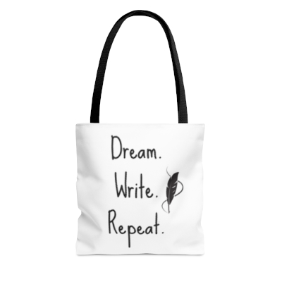 Dream. Write. Repeat. Journaling Tote Bag 