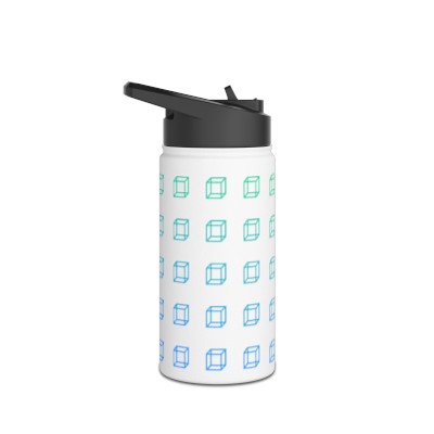 Gradient Cubes—Stainless Steel Water Bottle, Standard Lid