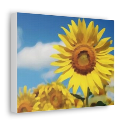 Mighty Sunflower Canvas Wrap Print