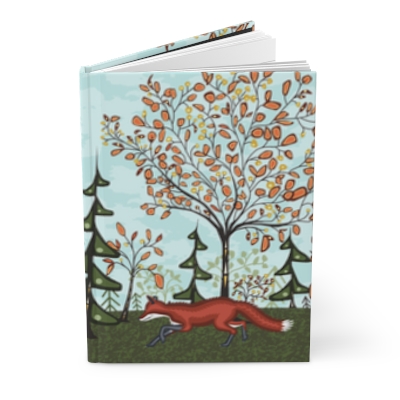Hardcover Journal - fox in the forest
