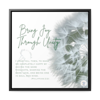 Bring Joy Through Unity Square Frame Gallery Canvas Wrap 