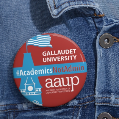 #AcademicsNotAdmin - Red Button