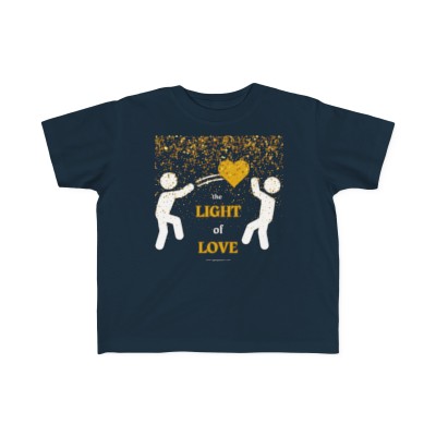 Light Passers Loving "PASS THE LIGHT of LOVE Toddler's Fine Jersey Tee in white, black, navy and red