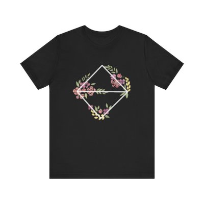 Unisex D8 Geometric Botanical Jersey Short Sleeve Tee for nerds, and dice goblins