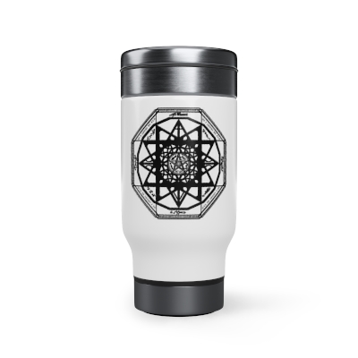 Stainless Steel Frandsen Protection Sigil Walls of Eden Occult Paranormal Travel Mug with Handle, 14oz