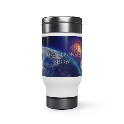Stainless Steel Bald and Bonkers Show Travel Mug with Handle, 14oz