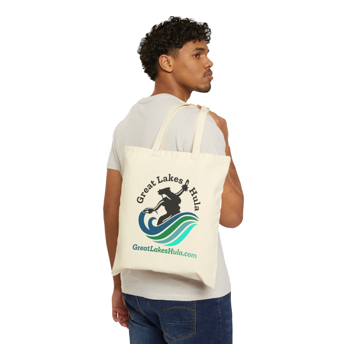 Great Lakes Hula Cotton Canvas Tote Bag product thumbnail image