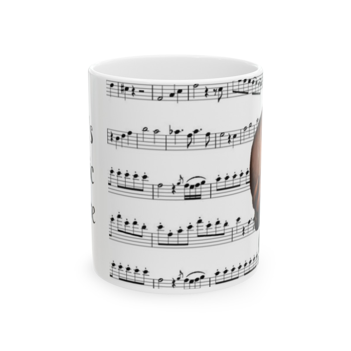 "there's Magic in here" Mozart Sheet Music Ceramic Mug 11oz product thumbnail image