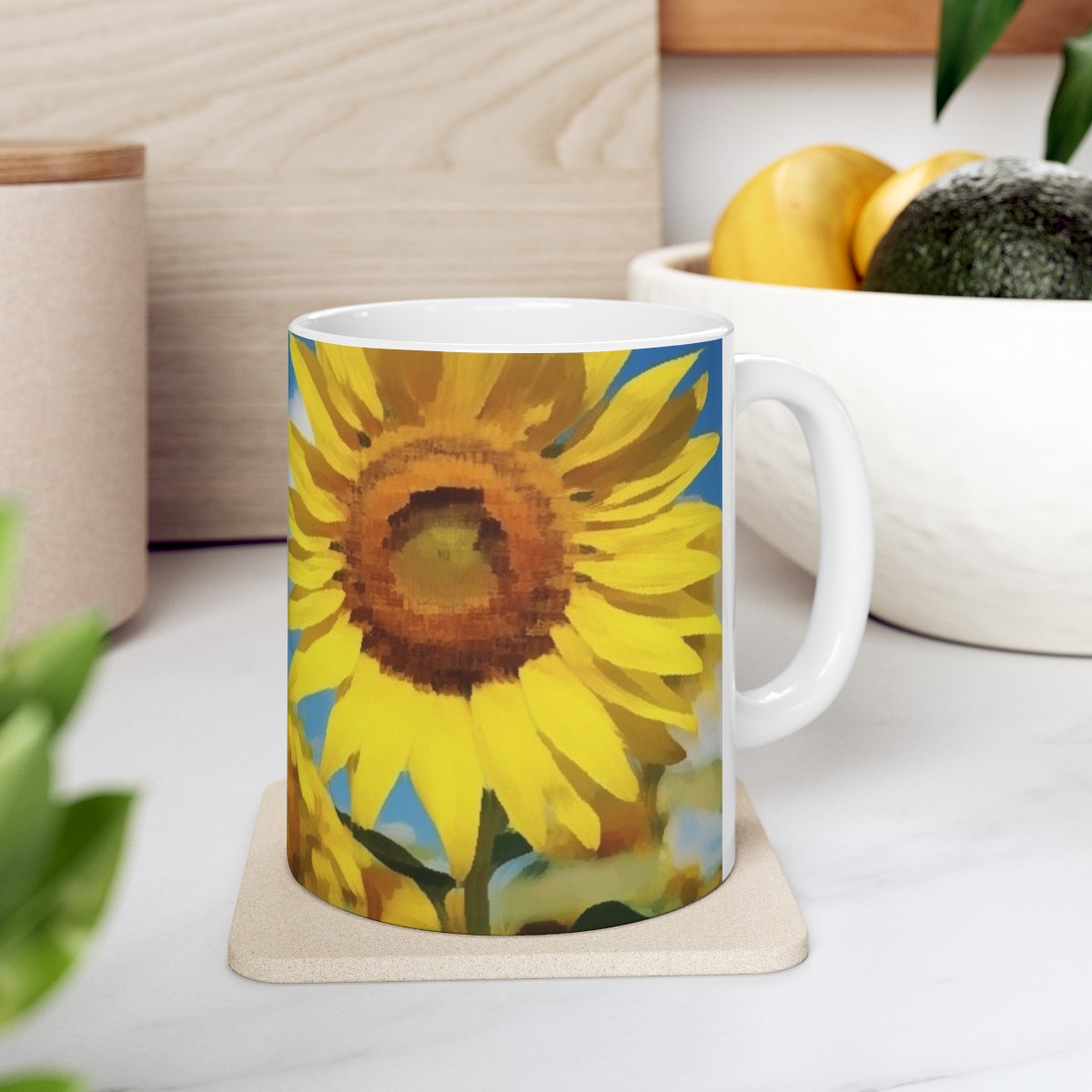 "Mighty Sunflower" Ceramic Mug 11oz product main image