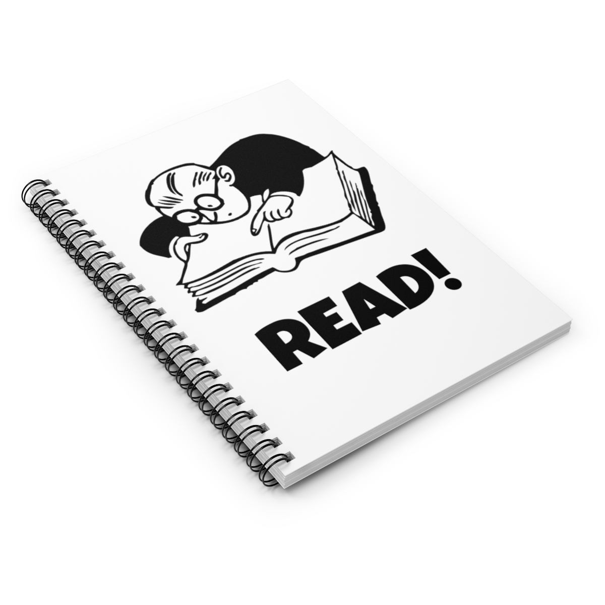 Read!" Reading Man Spiral Notebook - Ruled Line product thumbnail image