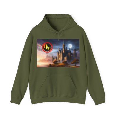 Unisex Heavy Blend™Bald and Bonkers Haunted Castle Hooded Sweatshirt