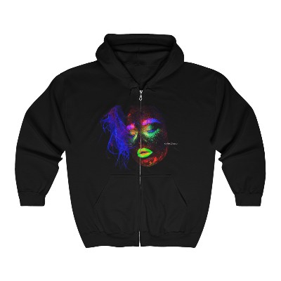 "Kiss from the Galaxy" - by Rob Dickens - Unisex Heavy Blend™ Full Zip Hooded Sweatshirt