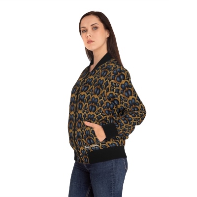 The "Blue Lotus" Bomber by Rob Dickens - Women's Bomber Jacket