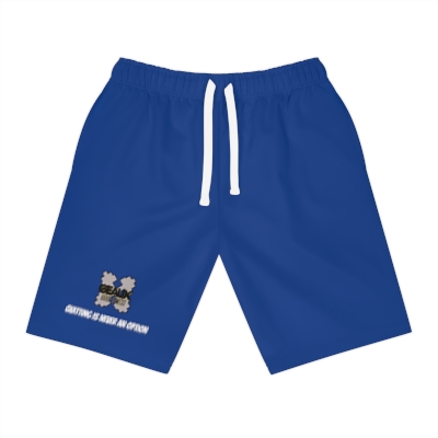 Blue Grey Geaux Hard Fit Athletic Long Shorts 