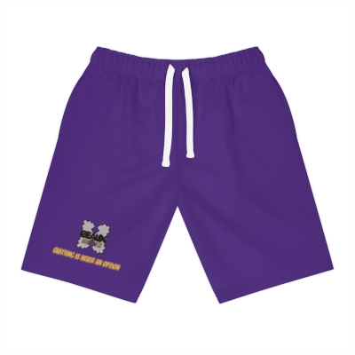 Purple Geaux Hard Fit Athletic Long Shorts 