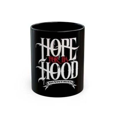 HOPE 4 DA HOOD 11oz Black Mug