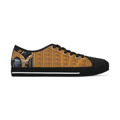 "Blue Lotus" by Rob Dickens - Women's Low Top Sneakers