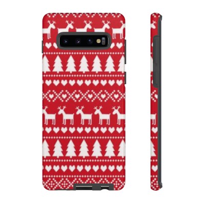 Christmas Deer Tree Phone Case For Apple iPhone Samsung Galaxy Google Pixel Devices Tough Cases