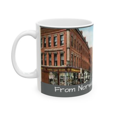 From Norwich, CT, With Love - Vintage Postcard - Ceramic Mug 11oz