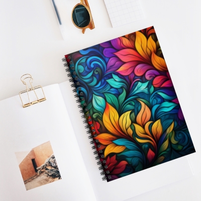 Blossom Dreams: Abstract Flower Cover Notebook