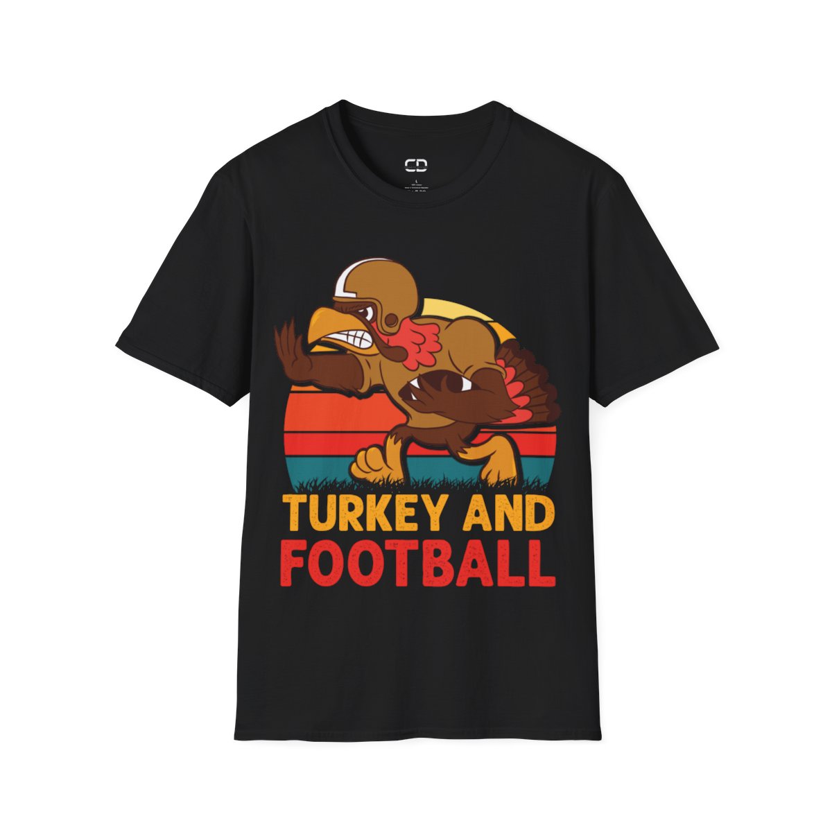 Turkey and Football T-Shirt product main image