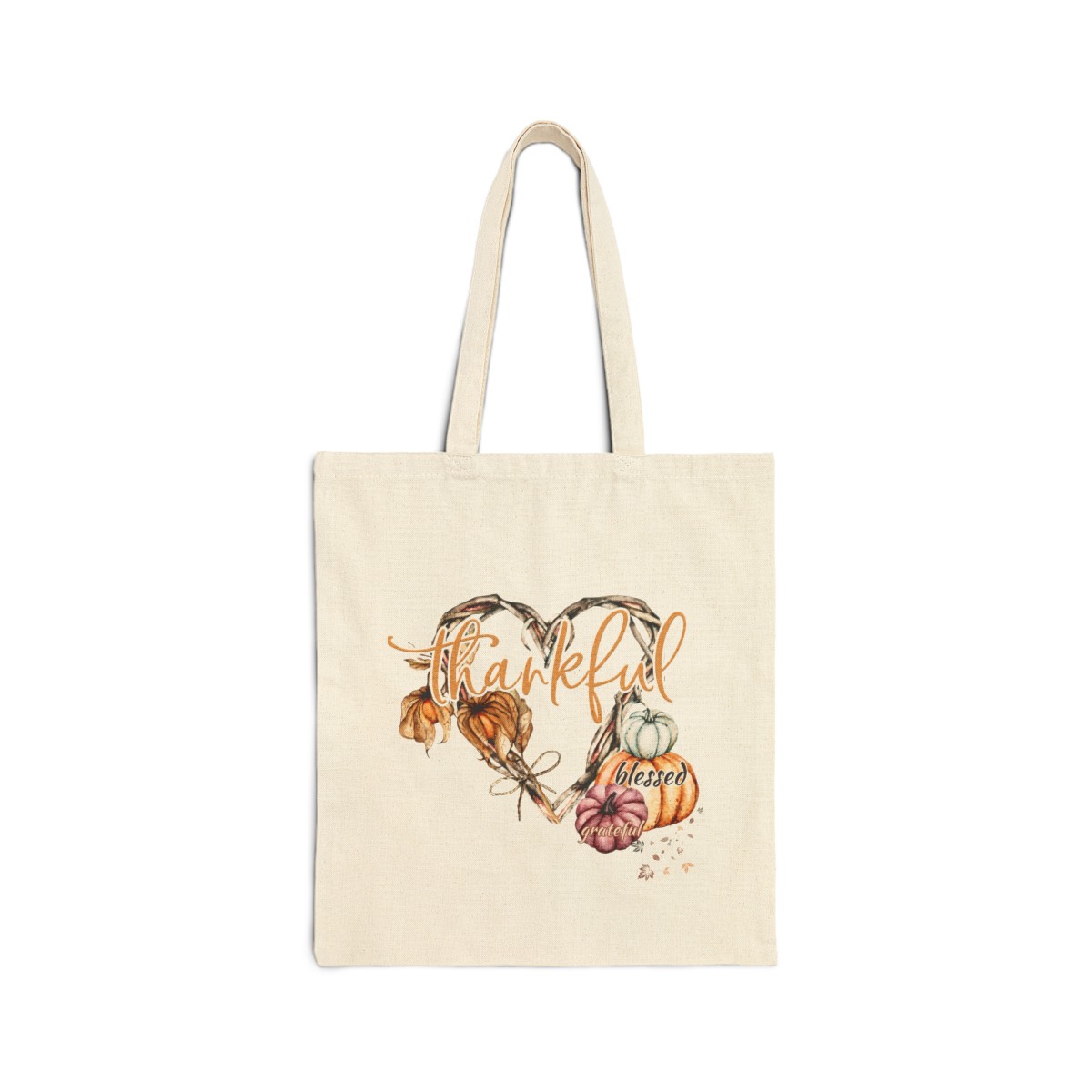 Thankful Cotton Canvas Tote Bag product main image