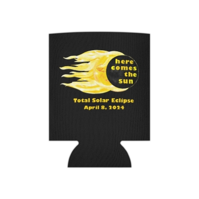 Sun Goddess Solar Eclipse 2024 Can Cooler, Limited Edition Party Supply