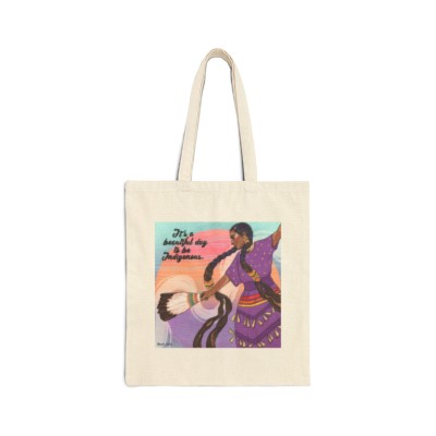 "It's a beautiful day" Cotton Canvas Tote Bag