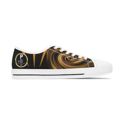 Premium 81# "Cafe Vortex #1's" by Rob Dickens - Women's Low Top Sneakers