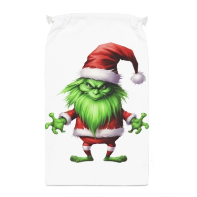 Santa Sack/Santa Bag/Sack For Presents/Grinchy Gnome/Gnome Grinch/Grinchy Gnome Santa Sack