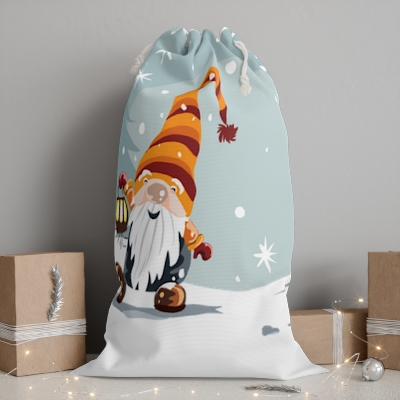 Gift Sack/Gift Bag/Santa Sack/Santa Bag/Christmas Gnome/Cute Christmas Gnome Santa Sack