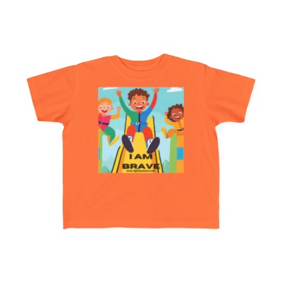 Light Passers Marketplace "I am Brave" with 3 kids Toddler's Fine Jersey Tee in many colors