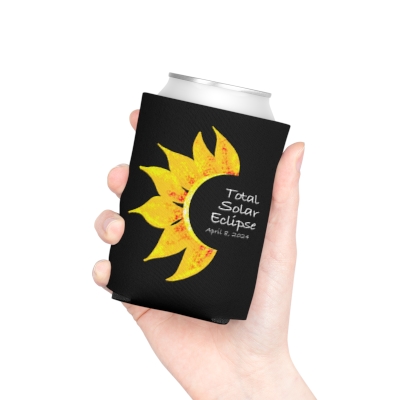 Solar Eclipse 2024 - Blooming Sunflower Can Cooler - Souvenir Limited Edition 