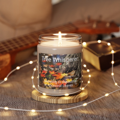 Tree Whisperer: Listening to the Rustle of Ancestral Leaves - Scented SOY Genealogy Candle, 9oz
