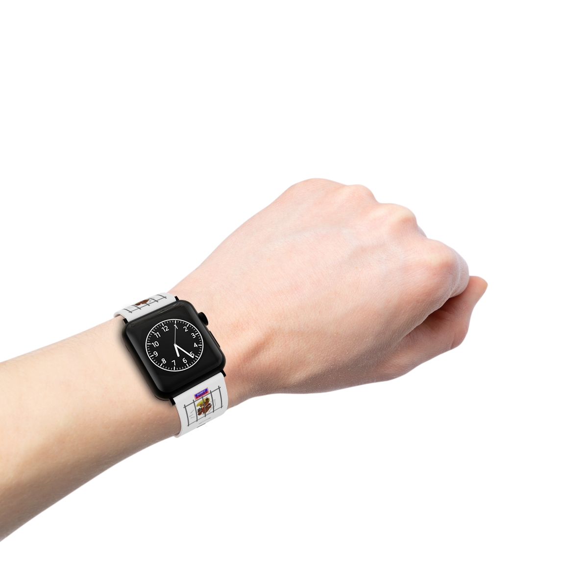 Dumpy Bear Tweeting on Toilet Behind Bars - Watch Band for Apple Watch product thumbnail image
